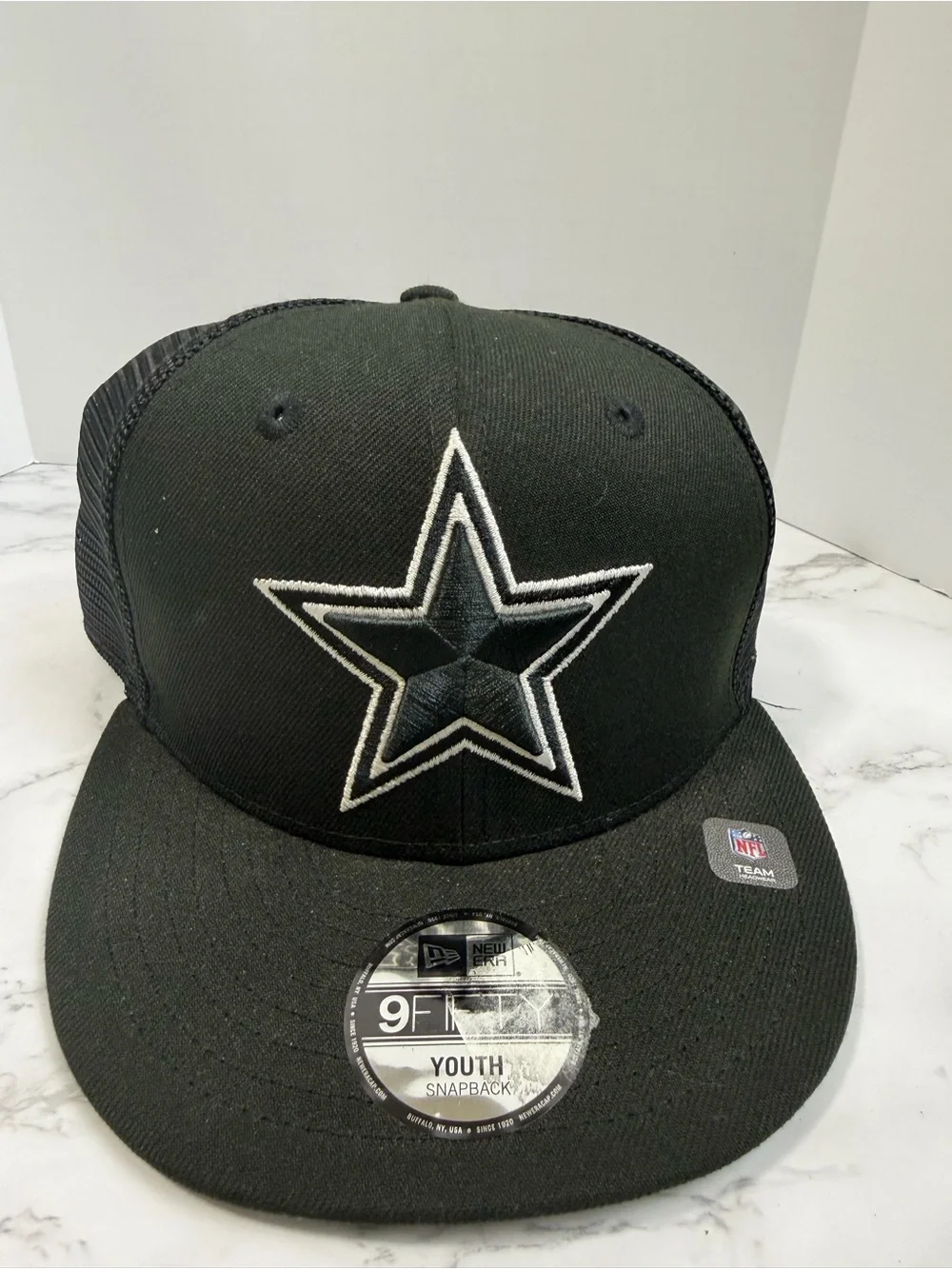 New Era Youth Black Snapback with Star Patch